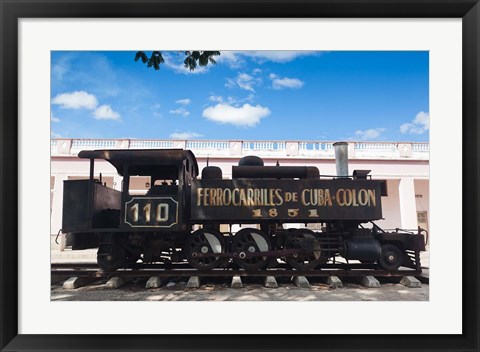 Framed Cuba, Matanzas Province, Colon, historic train Print