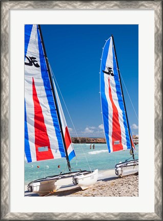 Framed Cuba, Matanzas, Varadero Beach, leisure boats Print