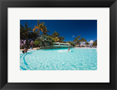 Framed Cuba, Varadero Beach, Hotel Melia Varadero Print