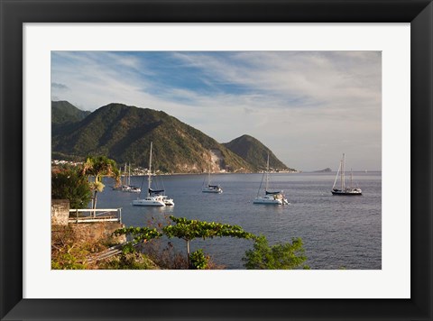 Framed Dominica, Roseau, coastlines Print