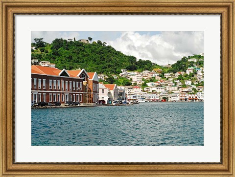 Framed Grenada, St George, Carenage, Residential area Print
