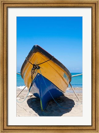 Framed Fishing Boats, Treasure Beach, Jamaica South Coast Print