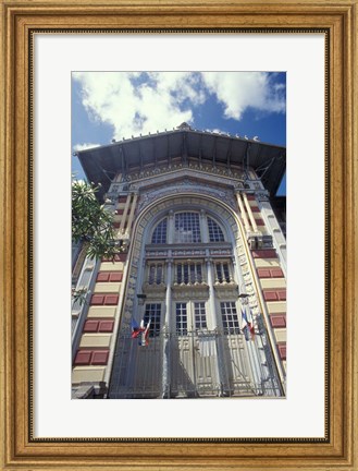 Framed Biblioteque Schoekher, Fort De  Martinique, Caribbean Print