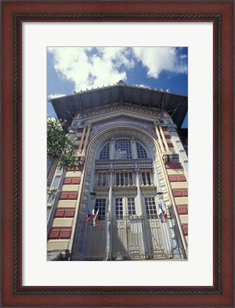 Framed Biblioteque Schoekher, Fort De  Martinique, Caribbean Print