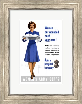 Framed Women&#39;s Army Corps Print