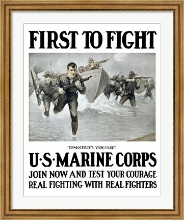Framed First to Fight Print