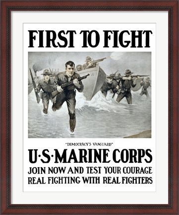 Framed First to Fight Print