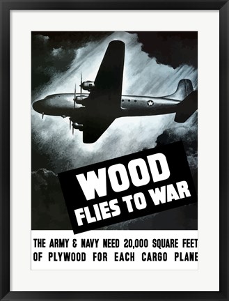 Framed Wood Flies to War Print