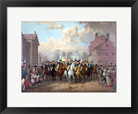 Framed George Washington and His Men Print