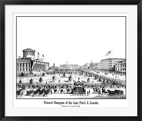 Framed Funeral Procession of President Lincoln Print