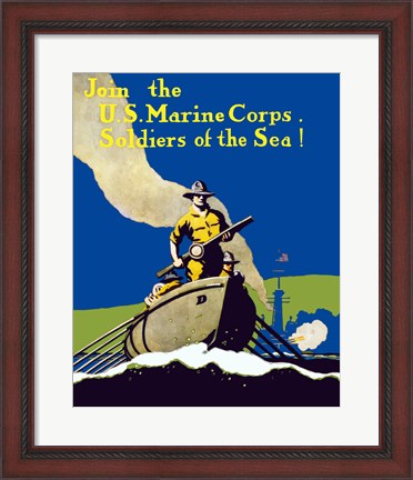 Framed Join the U.S. Marines - Soldiers of the Sea Print