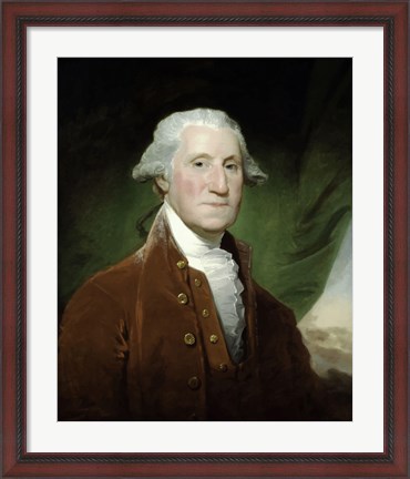 Framed Digitally Restored Vector Painting of George Washington Print