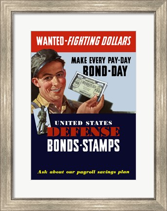 Framed Wanted - Fighting Dollars Print