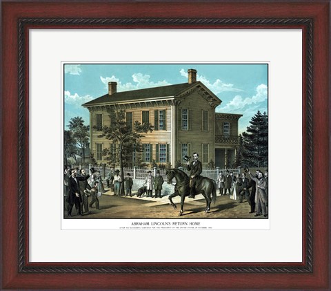 Framed Abraham Linclon&#39;s Return Home Print