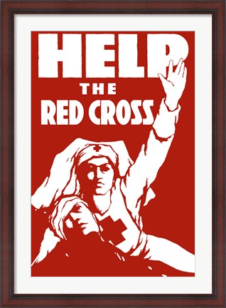 Framed Help the Red Cross Print