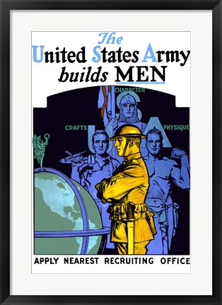 Framed United States Army Builds Men Print