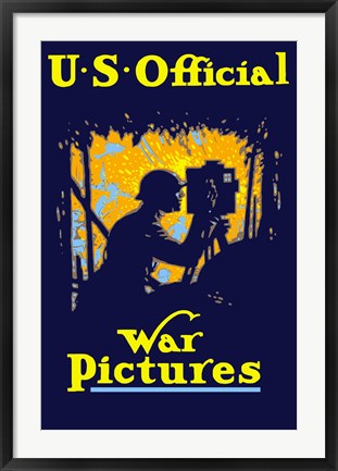 Framed U.S. Official War Pictures Print