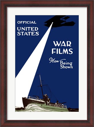 Framed War Films Now Being Shown Print