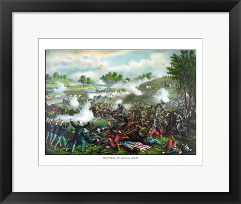 Framed Battle of Bull Run Print