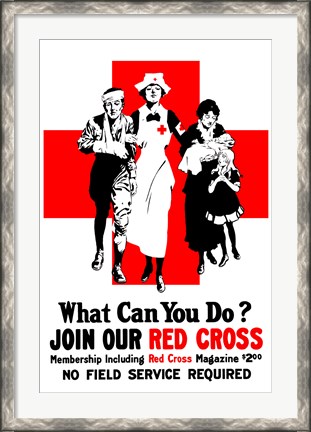 Framed Join Our Red Cross Print