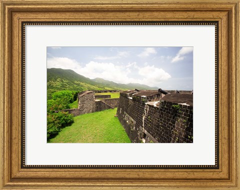 Framed Brimstone Hill Fortress, Built 1690-1790, St Kitts, Caribbean Print