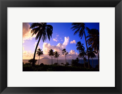 Framed Coastline, St Kitts Print