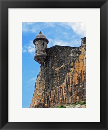 Framed Watchtower, Fort San Felipe del Morro, San Juan, Puerto Rico, Print