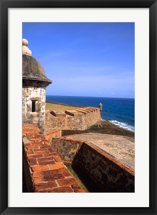 Framed Castle of San Cristobal, Old San Juan, Puerto Rico Print