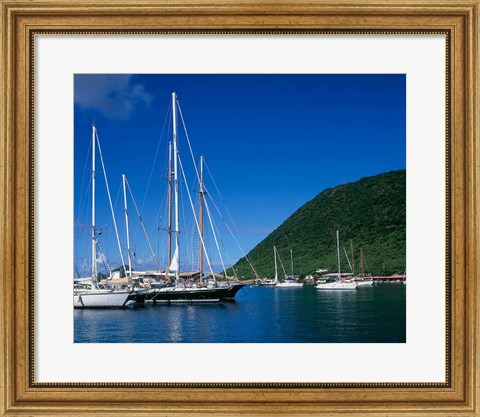 Framed Frenchmans Cay, Tortola, British Virgin Islands, Caribbean Print