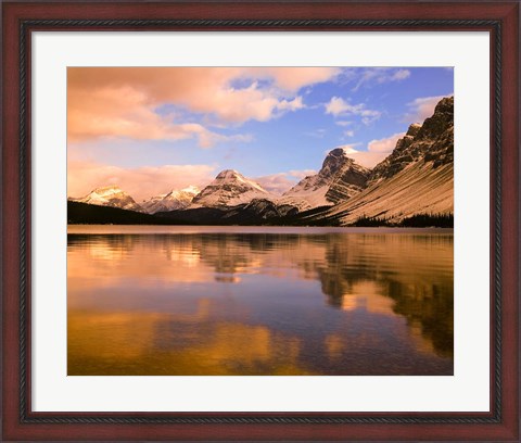 Framed Bow Lake, Banff NP, Alberta, Canada Print
