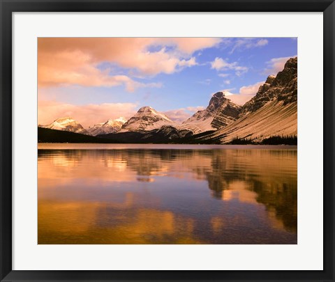 Framed Bow Lake, Banff NP, Alberta, Canada Print