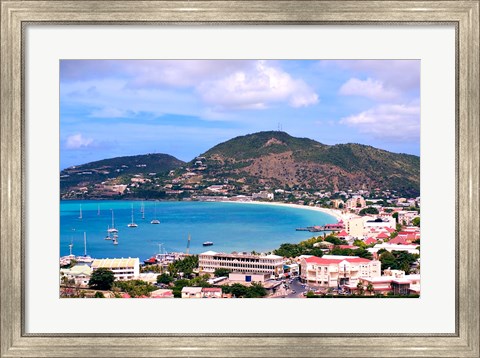 Framed Philipsburg, St Maarten, Caribbean Print