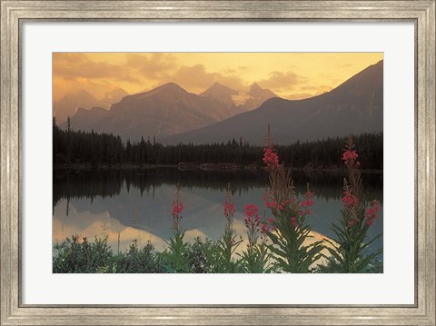 Framed Alberta, Banff, Lake Herbert, Canadian Rockies Print