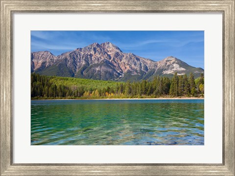 Framed Patricia Lake and Pyramid Mountain, Jasper NP, Alberta, Canada Print