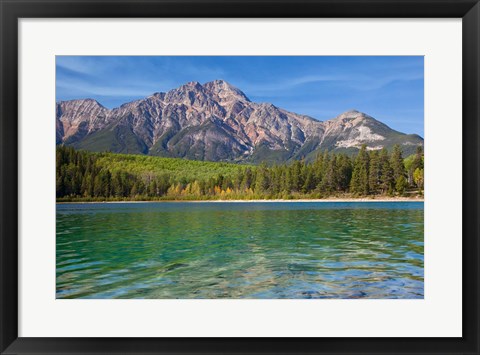 Framed Patricia Lake and Pyramid Mountain, Jasper NP, Alberta, Canada Print