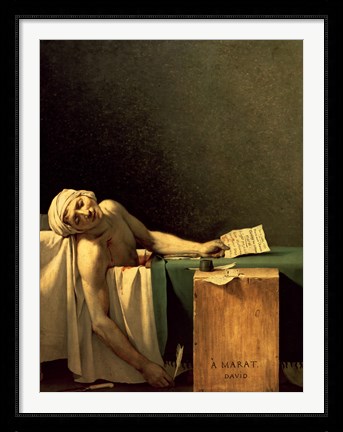 Framed Death of Marat, 1793 Print
