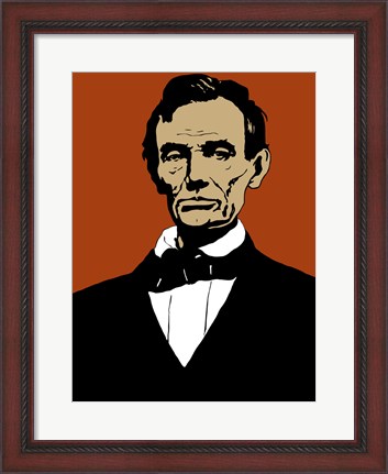 Framed Civil War Era President Abraham Lincoln Print
