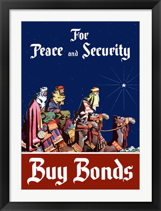 Framed Buy Bonds for Peace and Security Print