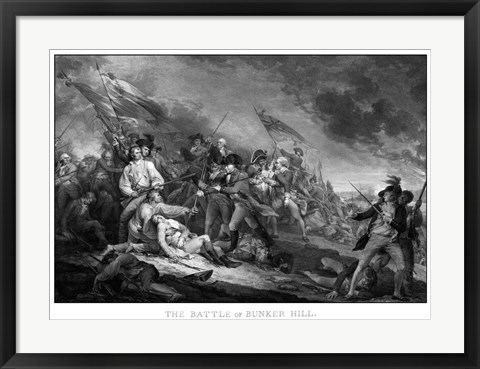Framed Battle of Bunker Hill (American Revolutionary War) Print