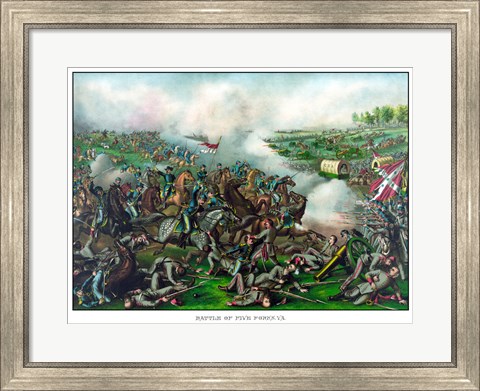 Framed Battle of Five Forks Print