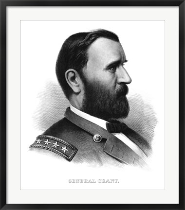 Framed General Ulysses S Grant (vintage Civil War) Print