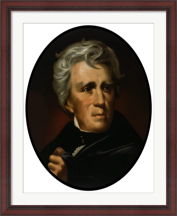 Framed President Andrew Jackson (color portrait) Print