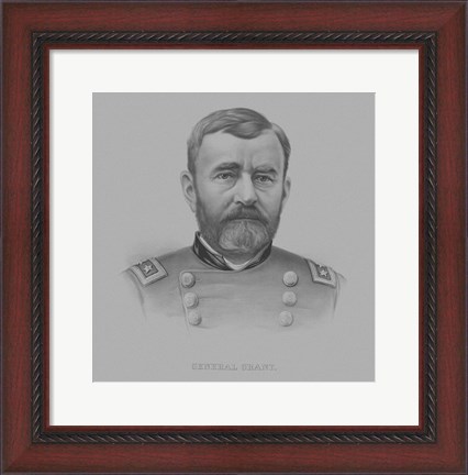 Framed General Ulysses S. Grant (drawn portrait) Print