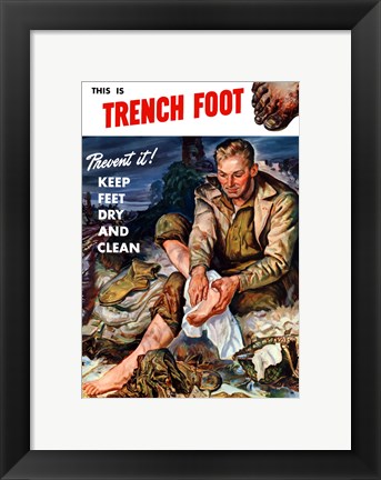 Framed Prevent Trench Foot Print