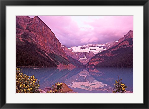 Framed Dawn at Lake Louise, Alberta, Canada Print