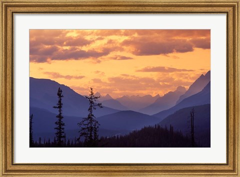 Framed Sunset in Banff National Park, Alberta, Canada Print
