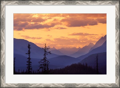 Framed Sunset in Banff National Park, Alberta, Canada Print