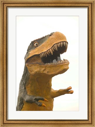 Framed World&#39;s Largest Tyrannosaurus Rx, Drumheller, Alberta, Canada Print