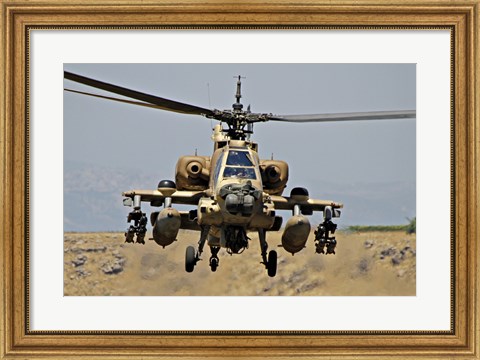 Framed AH-64A Peten attack helicopter Print