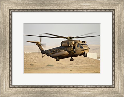 Framed CH-53 Yasur 2000 of the Israeli Air Force in a rescue demonstration Print